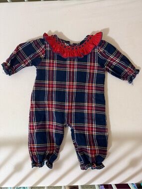 The Smocked Flamingo Christmas Romper